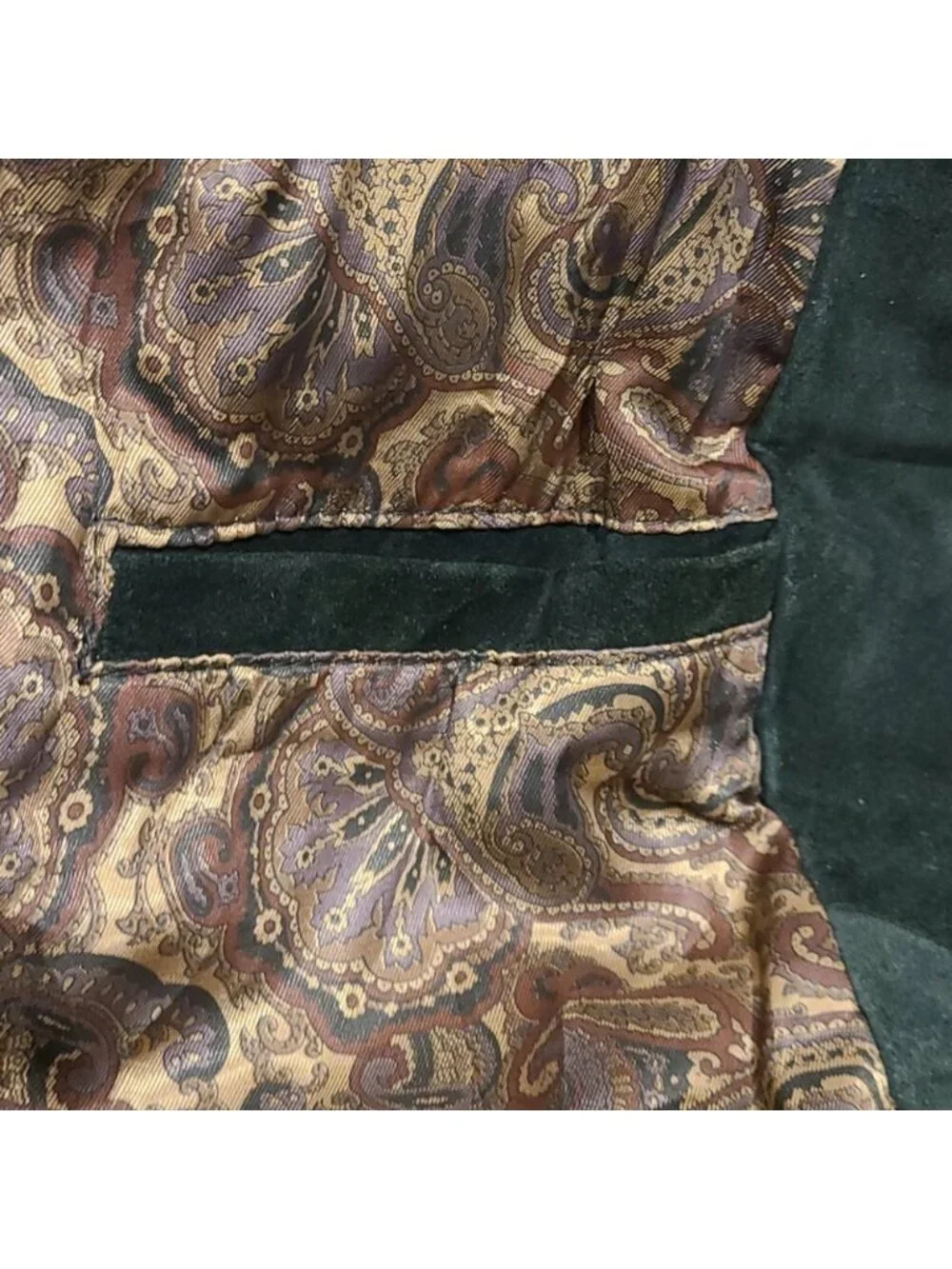 Vera pelle vintage emerald green heavy suede coat